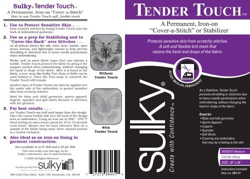 TENDER TOUCH - Sulky.com